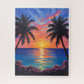 Tropical Sunset – Vibrant Ocean Puzzle (Vertikal)