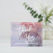 Tropical Sunset Vielen Dank Postkarte (Stehend Vorderseite)