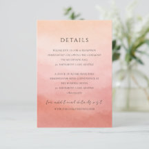 Tropical Sunset Watercolor Elegant Wedding