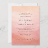 Tropical Sunset Watercolor Elegant Wedding Einladung (Vorderseite)