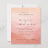 Tropical Sunset Watercolor Elegant Wedding Invite (Vorderseite)