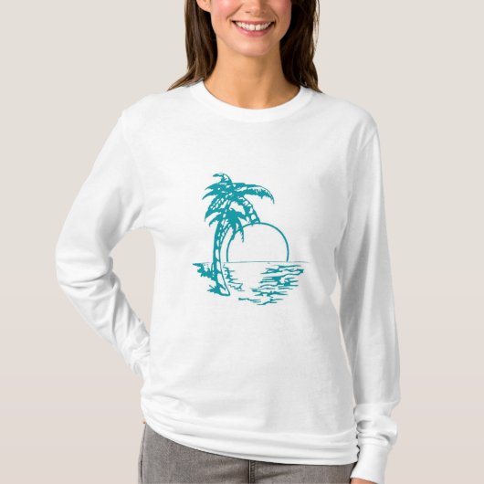 Tropical Sunset Wedding T-Shirt (Vorderseite)