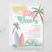 Tropical Surf 1. Geburtstagseinladung Einladung (Vorderseite)