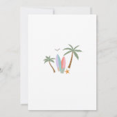 Tropical Surf 1. Geburtstagseinladung Einladung (Rückseite)