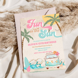 Tropical Surf Birthday Invitation Einladung
