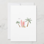Tropical Surf Birthday Invitation Einladung (Rückseite)
