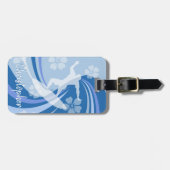 Tropical Surf Blue Gepäckanhänger (Vorderseite horizontal)