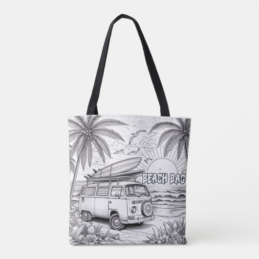 Tropical Surf Van Coloring Tasche (Rückseite)