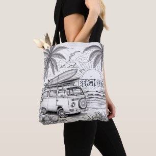 Tropical Surf Van Coloring Tasche
