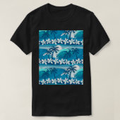 Tropical surf wave with palm trees Graphic T-Shirt (Design vorne)