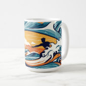 Tropical Surfer Kaffeetasse (VorderseiteRechts)