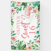 Tropical Sweet 16 Aloha Luau Birthday Banner (Vertikal)