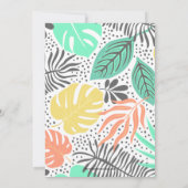 Tropical Sweet 16. Geburtstag Einladungen (Rückseite)