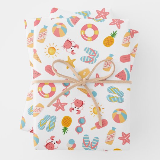 Tropical Swimming Pool Birthday Party Geschenkpapier Set (Beispiel)