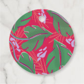 Tropical T-Rex Dinosaurier Tracks Geschenkanhänger (Rückseite)