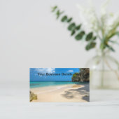 Tropical Tahiti Sandy Island Beach  Visitenkarte (Stehend Vorderseite)