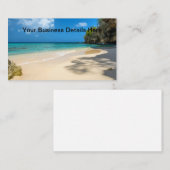 Tropical Tahiti Sandy Island Beach  Visitenkarte (Vorne/Hinten)