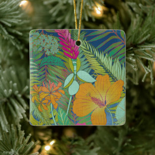 Tropical Tapestry II Keramikornament