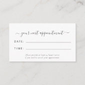 Tropical Teal Gold Foliage Pattern Appointment Visitenkarte (Rückseite)