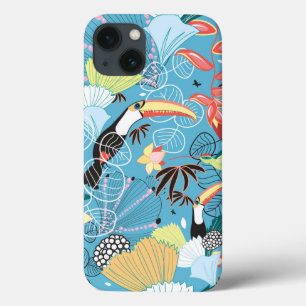 Tropical Texture With Toucans and Hummingbirds Case-Mate iPhone Hülle