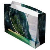 Tropical Thailand Island Vacation Retreat Große Geschenktüte (Rückseite Schrägansicht)