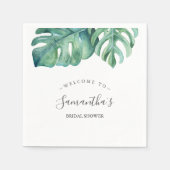 Tropical Theme Brautparty Palm Blätter Serviette (Vorderseite)