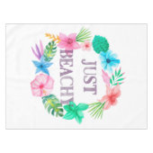 Tropical Theme Tablecloth Beach House Florida Zuha Tischdecke (Vorderseite (Horizontal))
