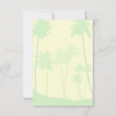 Tropical Theme Wedding RSVP Karte (Rückseite)