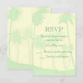 Tropical Theme Wedding RSVP Karte (Vorne/Hinten)