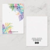 Tropical Themed Cards Visitenkarte (Vorne/Hinten)