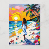 Tropical Themed Keeping in Touch Postkarte (Vorderseite)