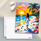 Tropical Themed Keeping in Touch Postkarte