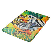 Tropical Tiger Art Badematte (Schrägansicht)