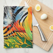 Tropical Tiger Art Geschirrtuch (Viertel Falte)