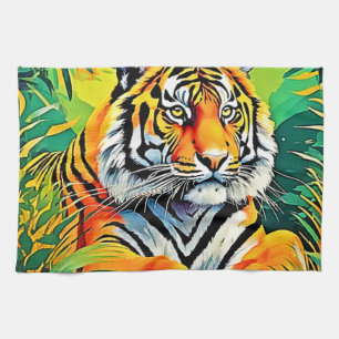 Tropical Tiger Art Geschirrtuch