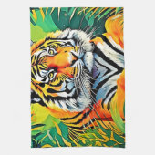 Tropical Tiger Art Geschirrtuch (Vertikal)