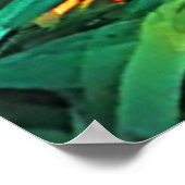 Tropical Tiger Art Poster (Ecke)