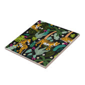 Tropical Tiger Black Botanle Safari Cats Fliese (Seite)
