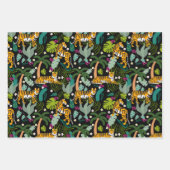 Tropical Tiger Black Botanle Safari Cats Geschenkpapier Set (Vorderseite 2)