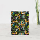 Tropical Tiger Black Botanle Safari Cats Karte (Rückseite)