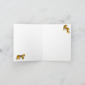 Tropical Tiger Black Botanle Safari Cats Karte (Innenseite)