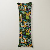 Tropical Tiger Black Botanle Safari Cats Seitenschläferkissen (Vorderseite Vertikal)