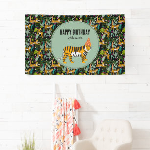 Tropical Tiger Botanle Safari Banner