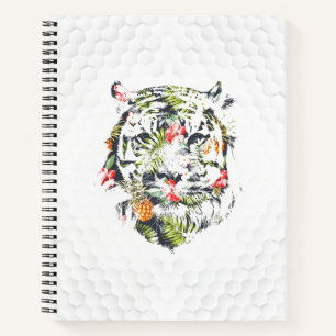 TROPICAL TIGER Graph Paper Spiral Notebook Notizblock