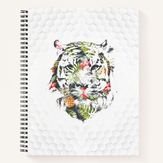 TROPICAL TIGER Graph Paper Spiral Notebook Notizblock (Vorderseite)