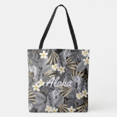 Tropical Tiger Hawaiian Palm Jungle Beach Bag Tasche (Vorderseite)