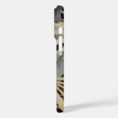 Tropical Tiger Hawaiian Palm Jungle Gray Case-Mate iPhone Hülle (Rückseite / Links)