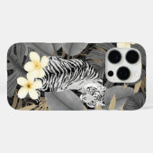 Tropical Tiger Hawaiian Palm Jungle Gray Case-Mate iPhone Hülle (Rückseite (Horizontal))