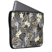 Tropical Tiger Hawaiian Palm Jungle Gray Wetsuit Laptopschutzhülle (Vorne Rechts)