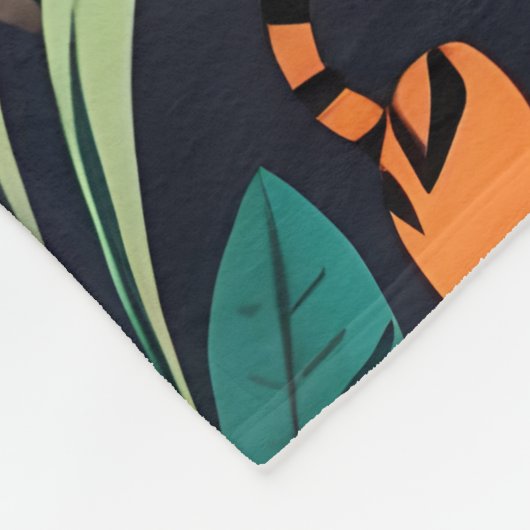 Tropical Tiger Trio Fleecedecke (Ecke)